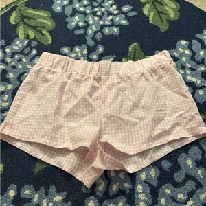 Edikted Pink Gingham Shorts